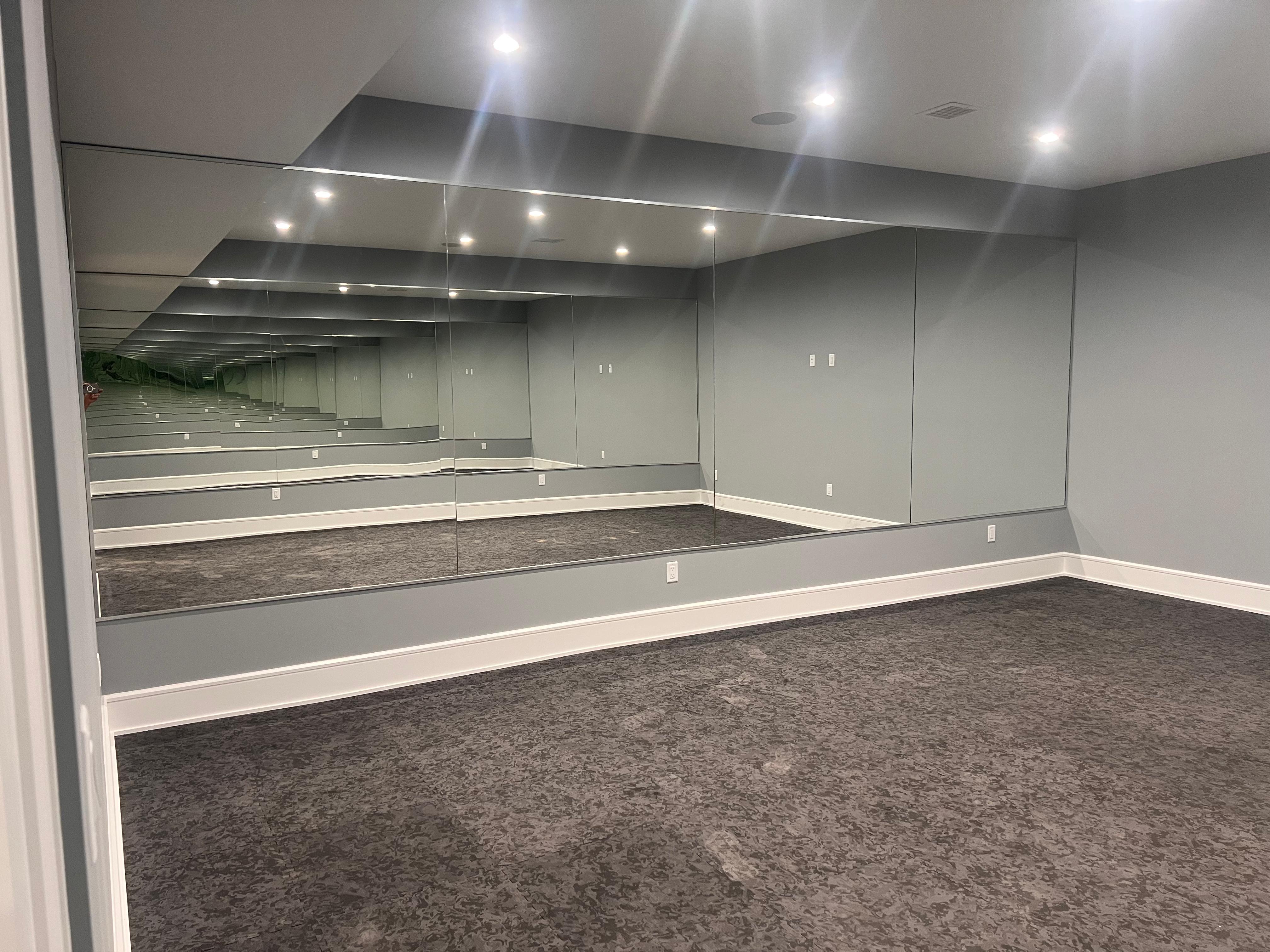 Floor-to-Ceiling Clear Glass Partition Wall