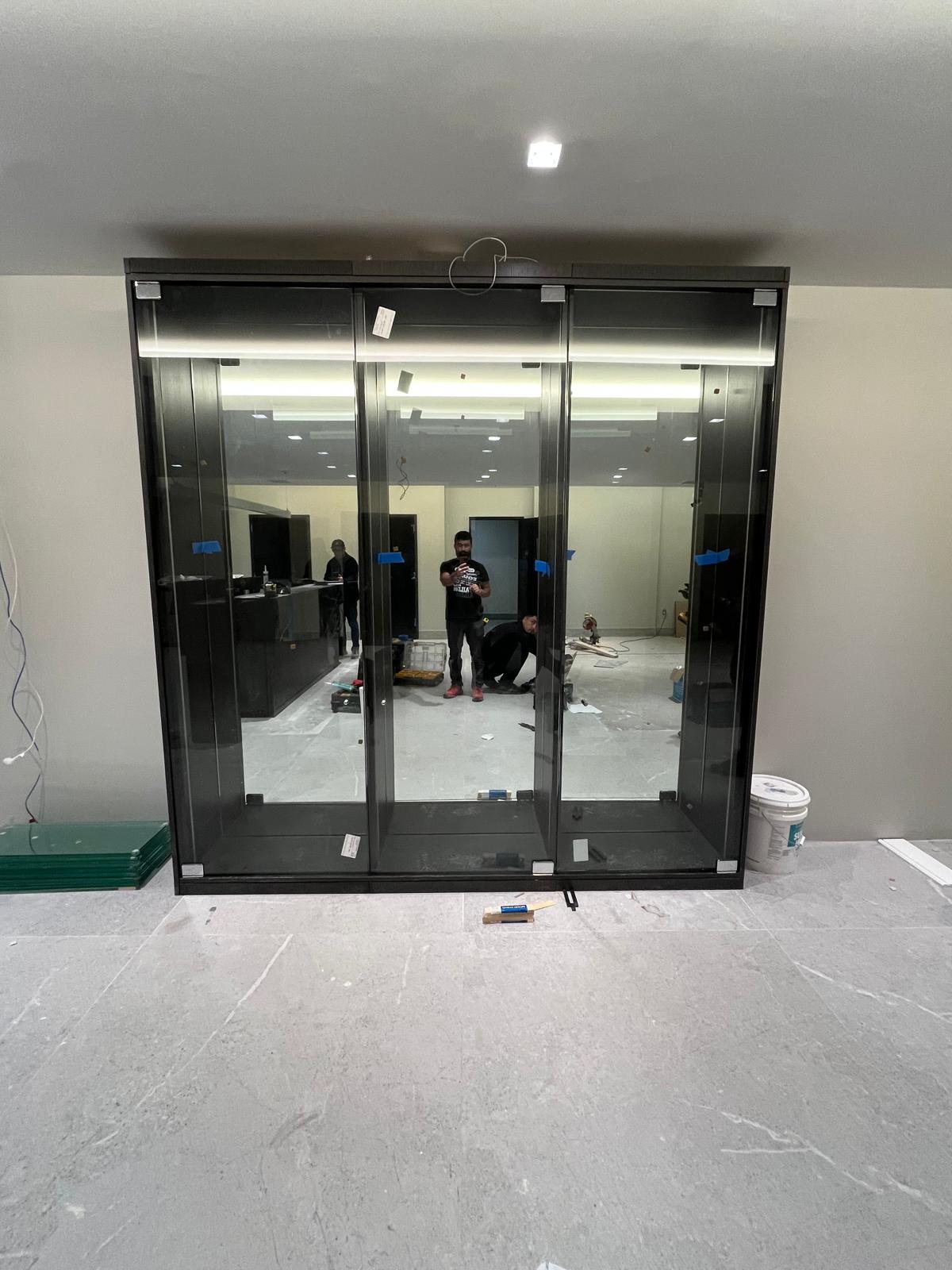 Custom Smoked Glass Display Enclosure