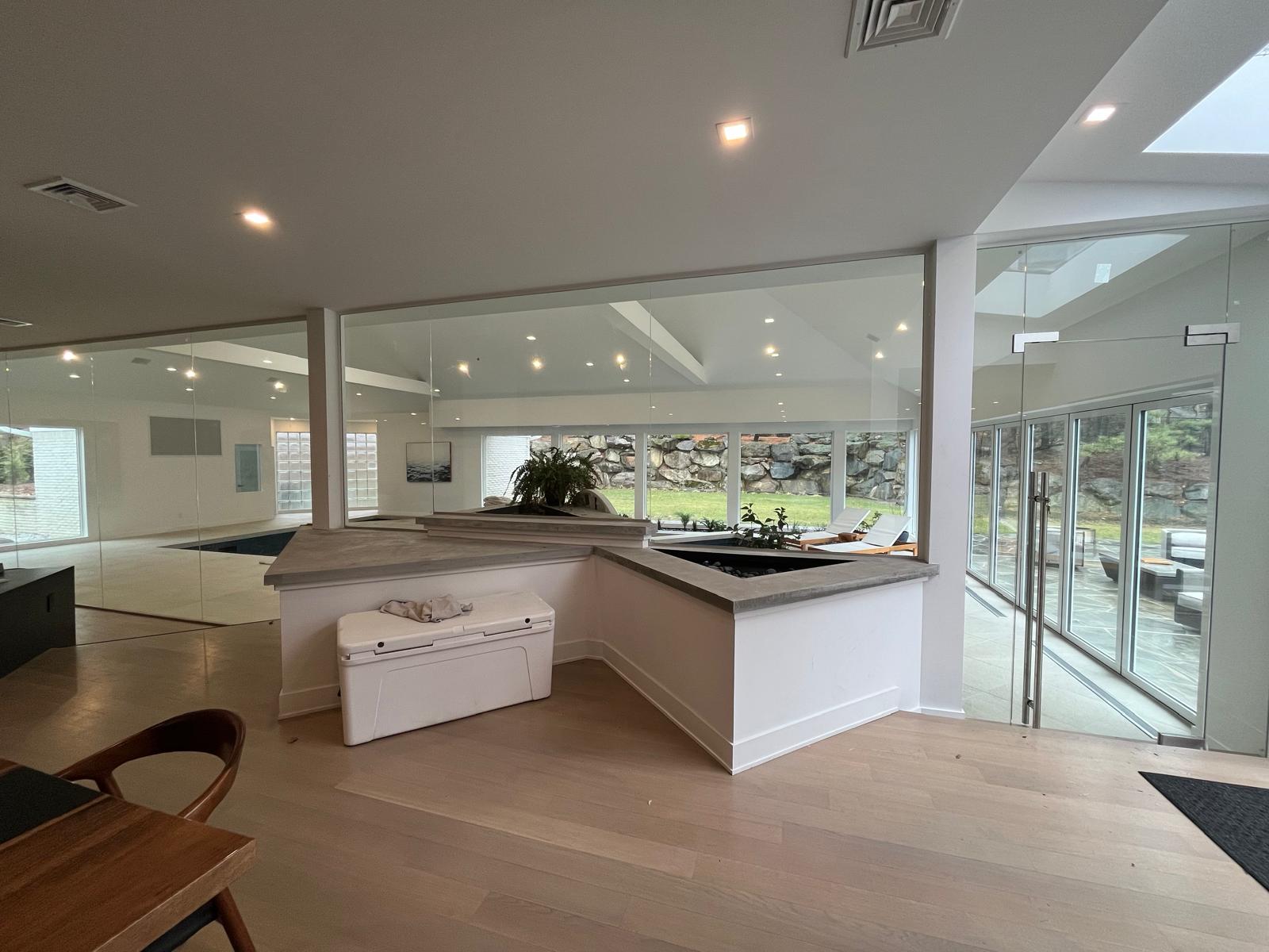 Full-Height Exterior Window Glazing for Multi-Story Building