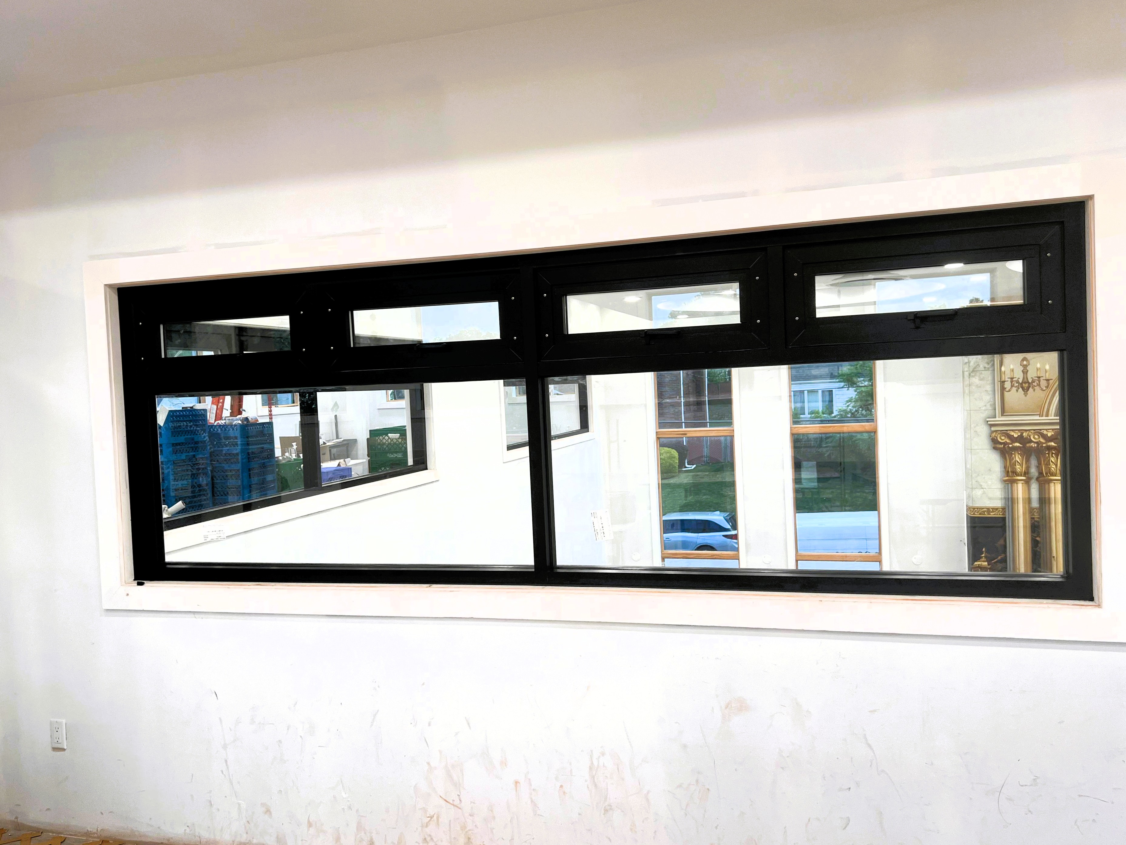 Multi-Panel Window with Matte Black Frames